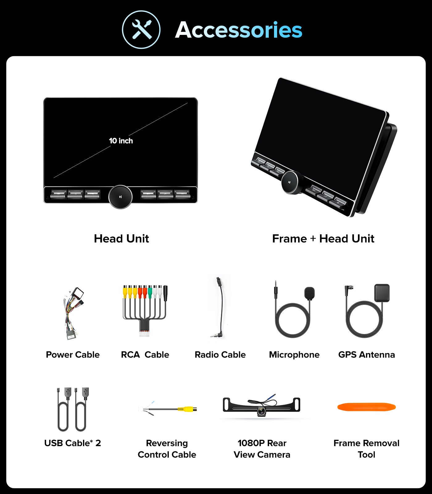 for Jeep Wrangler JK Head Unit Dodge Ram 1500 Radio | Wireless CarPlay Android Auto QLED Touch Screen Car Stereo | Single Knob Keybutton| AM/FM |Steering Wheel Control