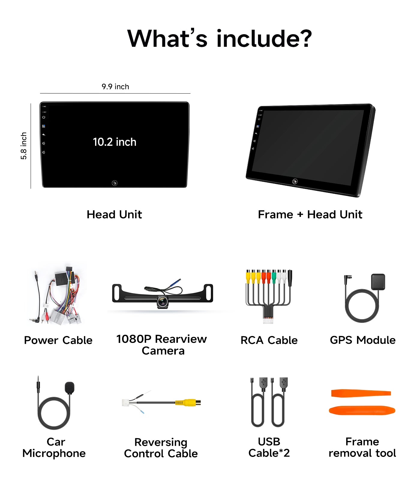 10"Full Touch Screen Car Stereo for Ford F150 (2004-2008) F250 / F350 / 450 / 550 (2008-2016) E150 / 250 / 350cargo / ECONOLINE Van (2009-2016) FOCUSFUSION (2005-2007)