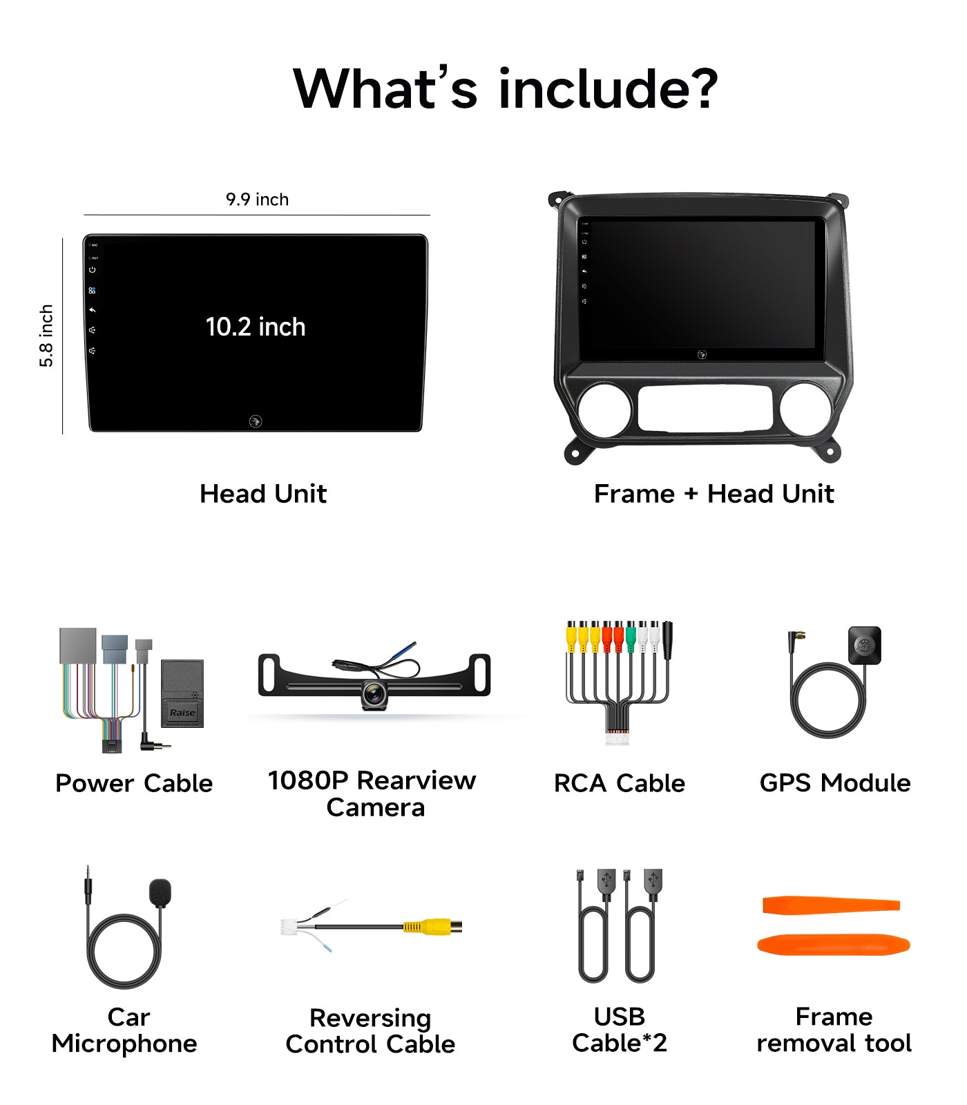 10.2"Full Touch Screen Car Stereo for Chevy Silverado & GMC Sierra 2014-2018