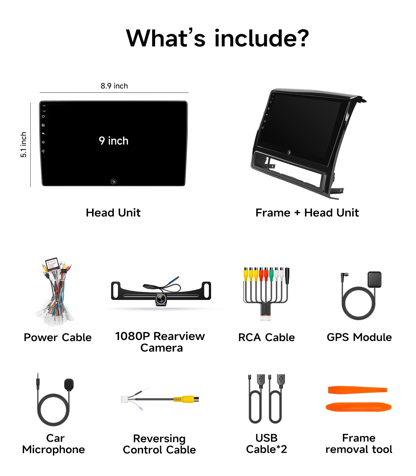 9"Full Touch Screen Car Stereo for Toyota Tacoma 2005-2015