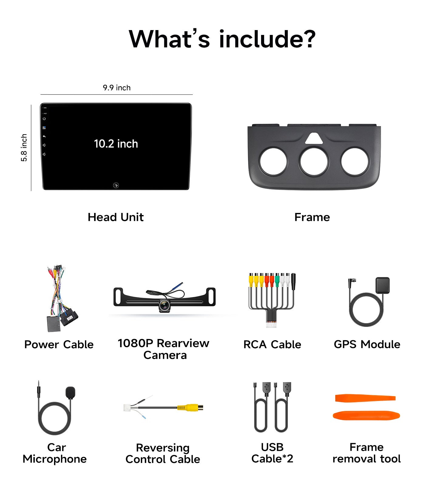 10.2"Full Touch Screen Car Stereo for Dodge Ram Pickup 1500 2500 3500 2013-2018