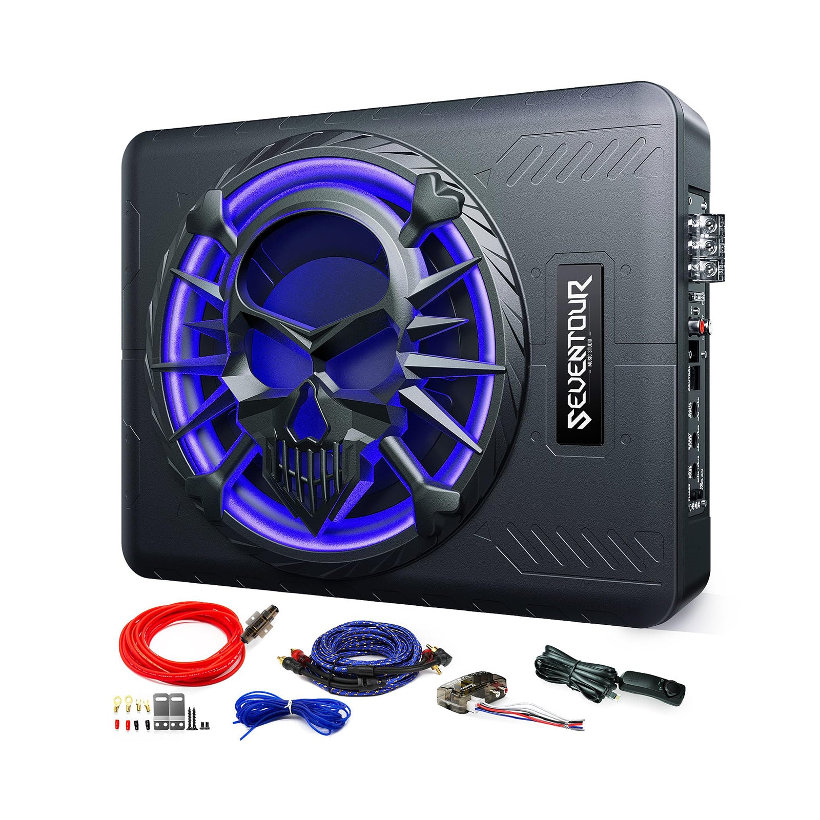 10" 1200W Slim Under Seat Powered Car Subwoofer