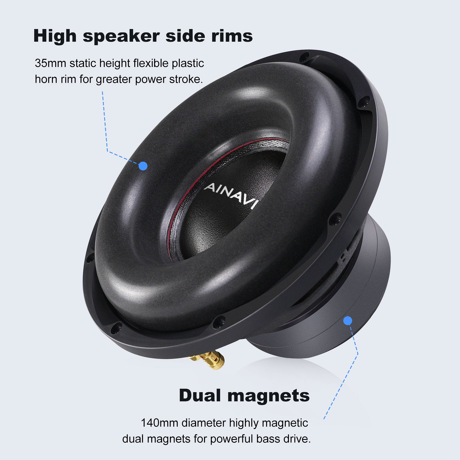 10 inch 1200W Max Power Car Audio Dual 4 Ohm Car Subwoofer