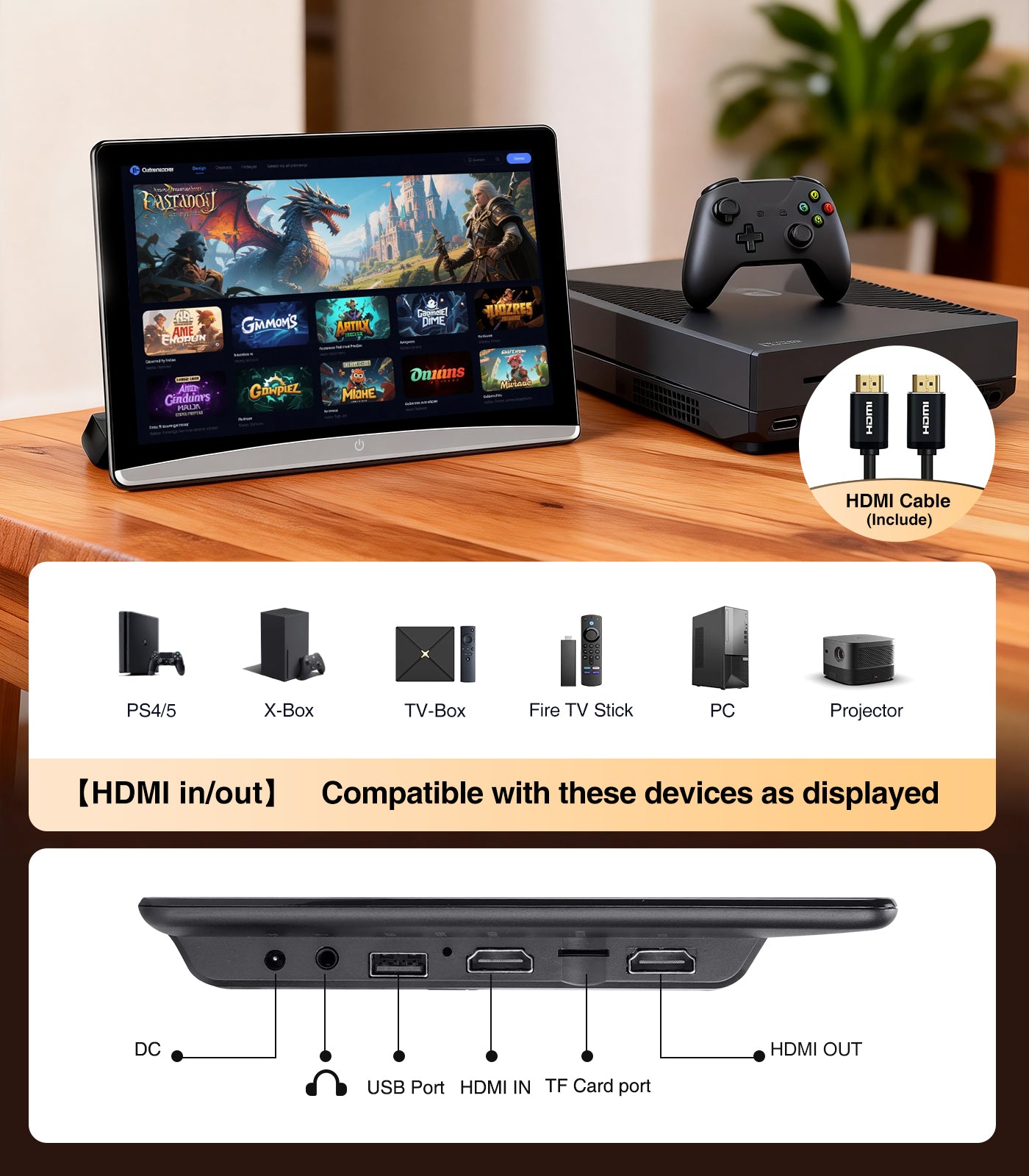 10.8" Android 13 Car TV Headrest Monitor - 5G WiFi Touch Screen Tablet, Supports Phone Mirroring, HDMI in/Out, Bluetooth, USB/SD, Backseat Video Player