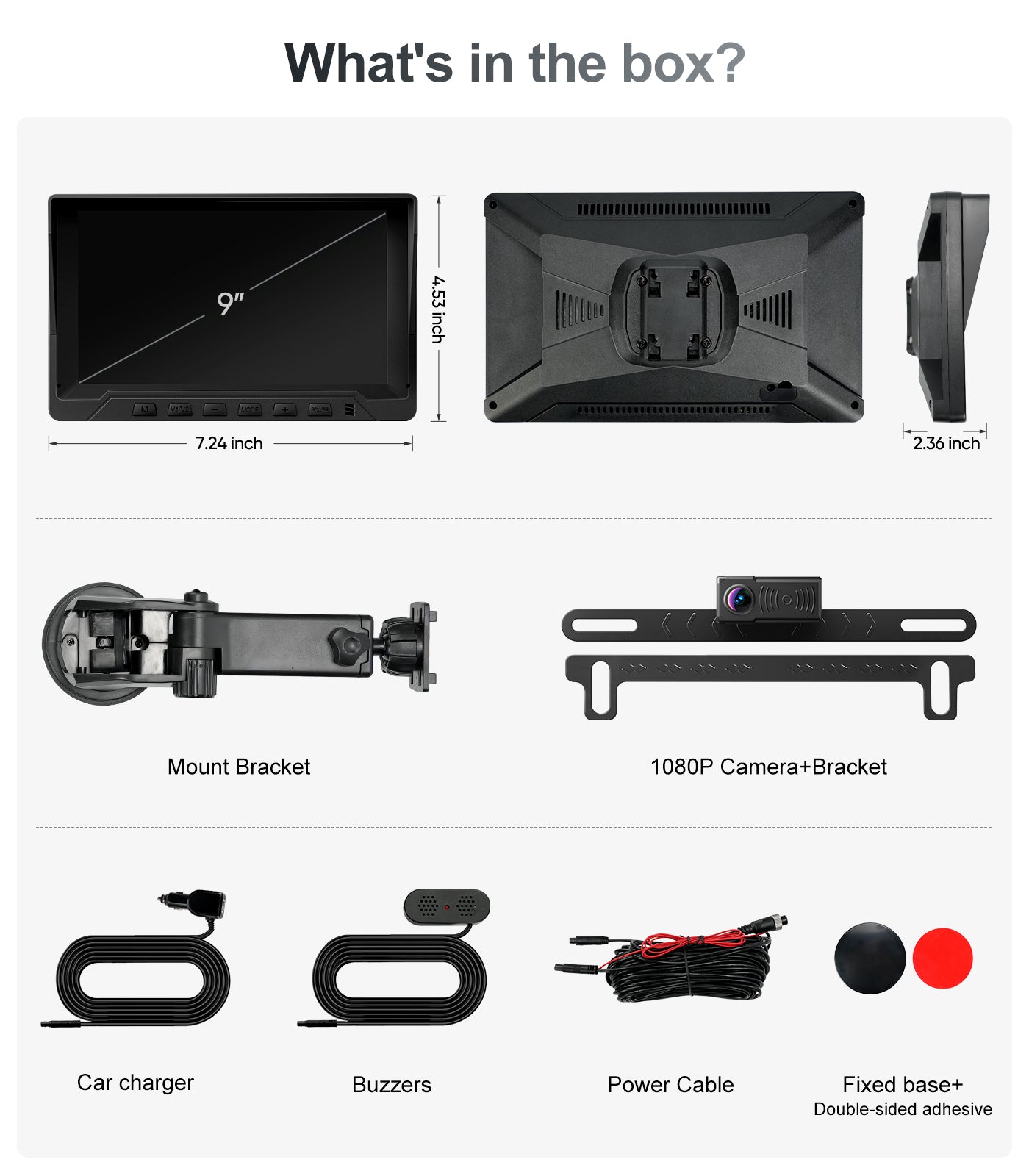 1080P Backup Camera Back up Camera Waterproof Clear Night Vision Rear View Camera