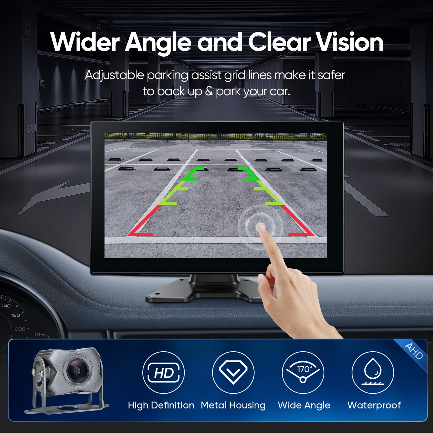 10.2"Touch Screen 4-Channel 1080P Dash Cam Backup Camera System