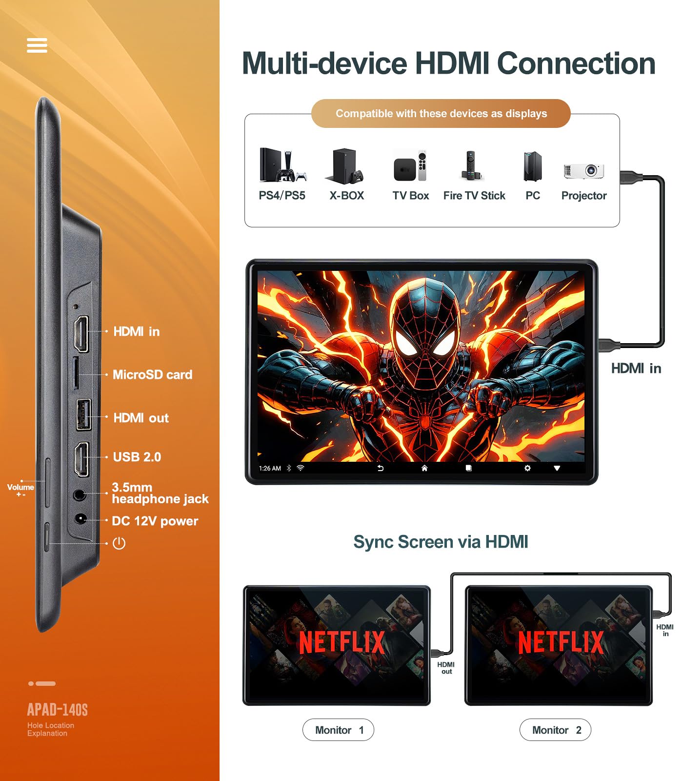 14" Android13 Car Headrest Monitor for Back Seat