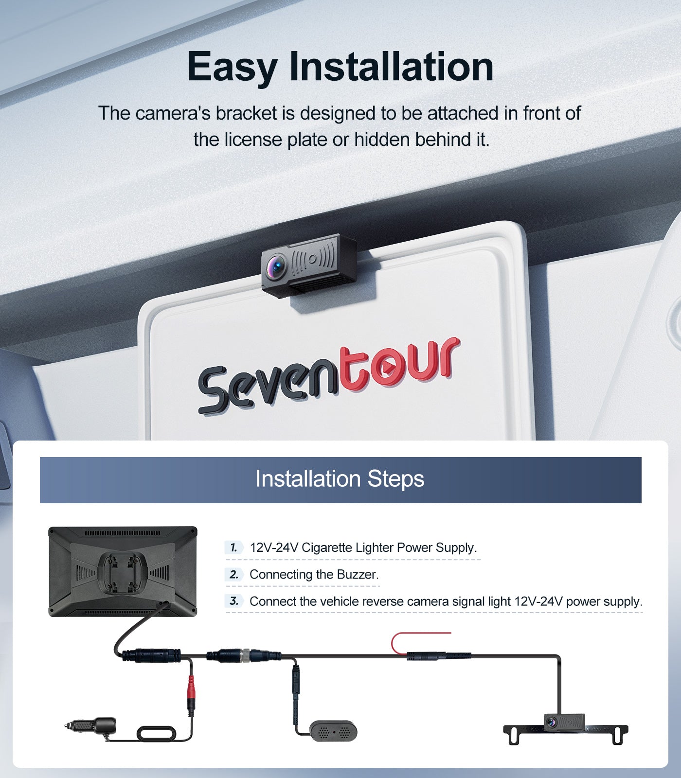 1080P Backup Camera Back up Camera Waterproof Clear Night Vision Rear View Camera