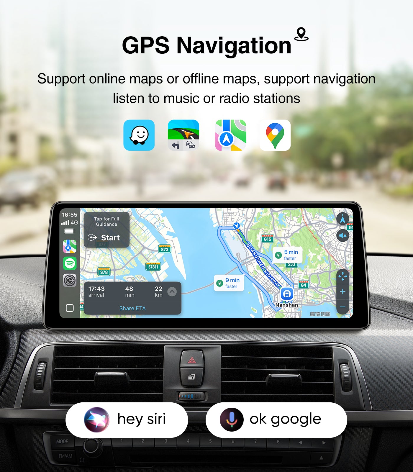 12.3" Android Car Stereo for BMW Carplay Screen 3/4 Series NBT System 2013-2016