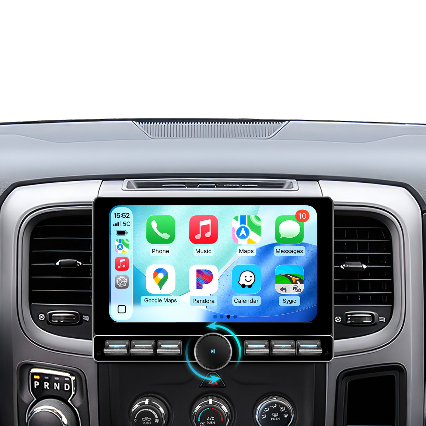 10" Single Knob keybutton Car Stereo for Dodge 1500/2500/3500 Ram Radio 2013-2018