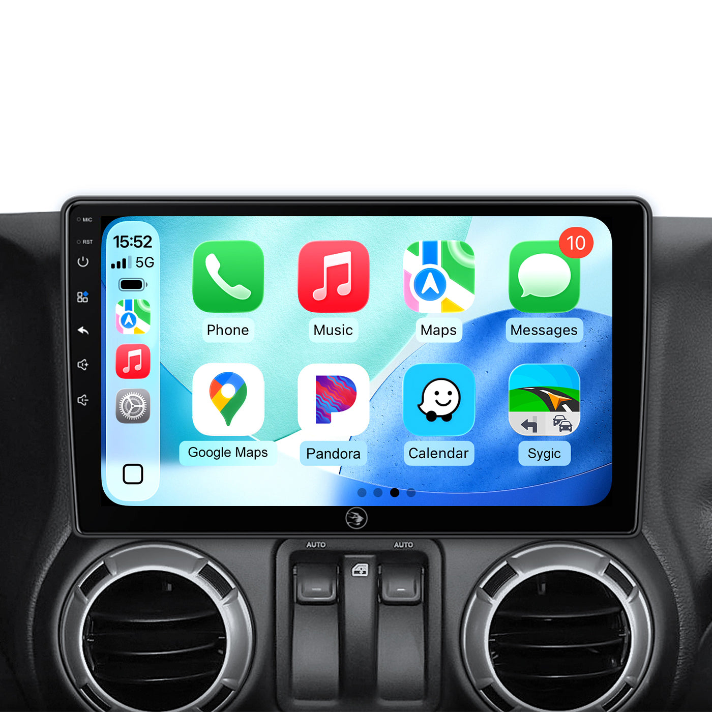 10.2"Full Touch Screen Car Radio Stereo for Jeep Wrangler JK Compass Grand Cherokee Dodge