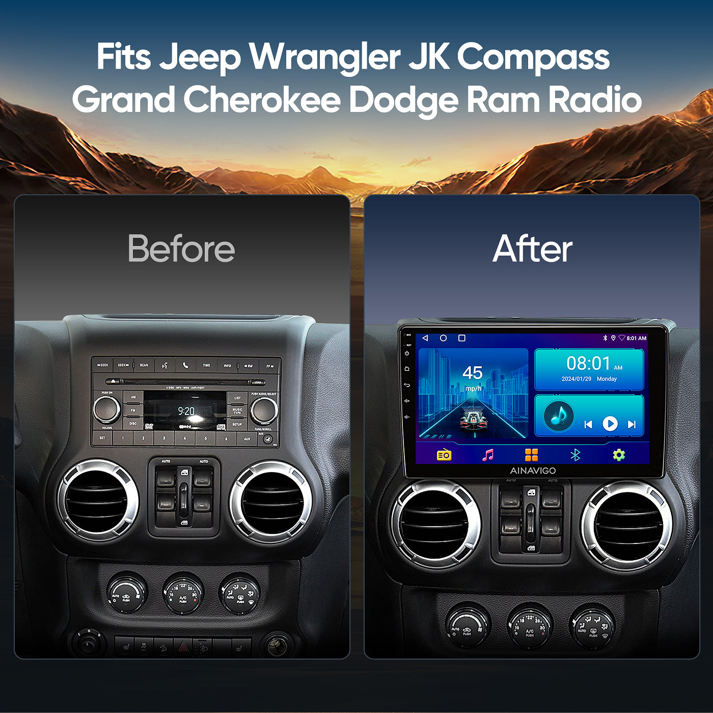 Jeep wrangler JK radio upgrade