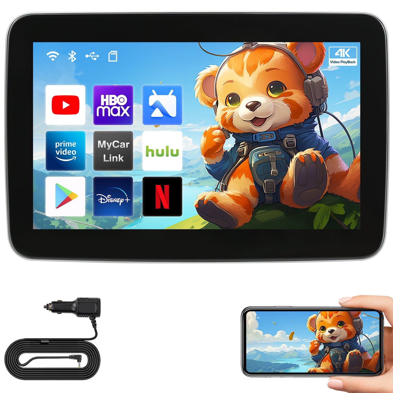 10.1inch Android Portable Car TV Headrest Monitor Tablet