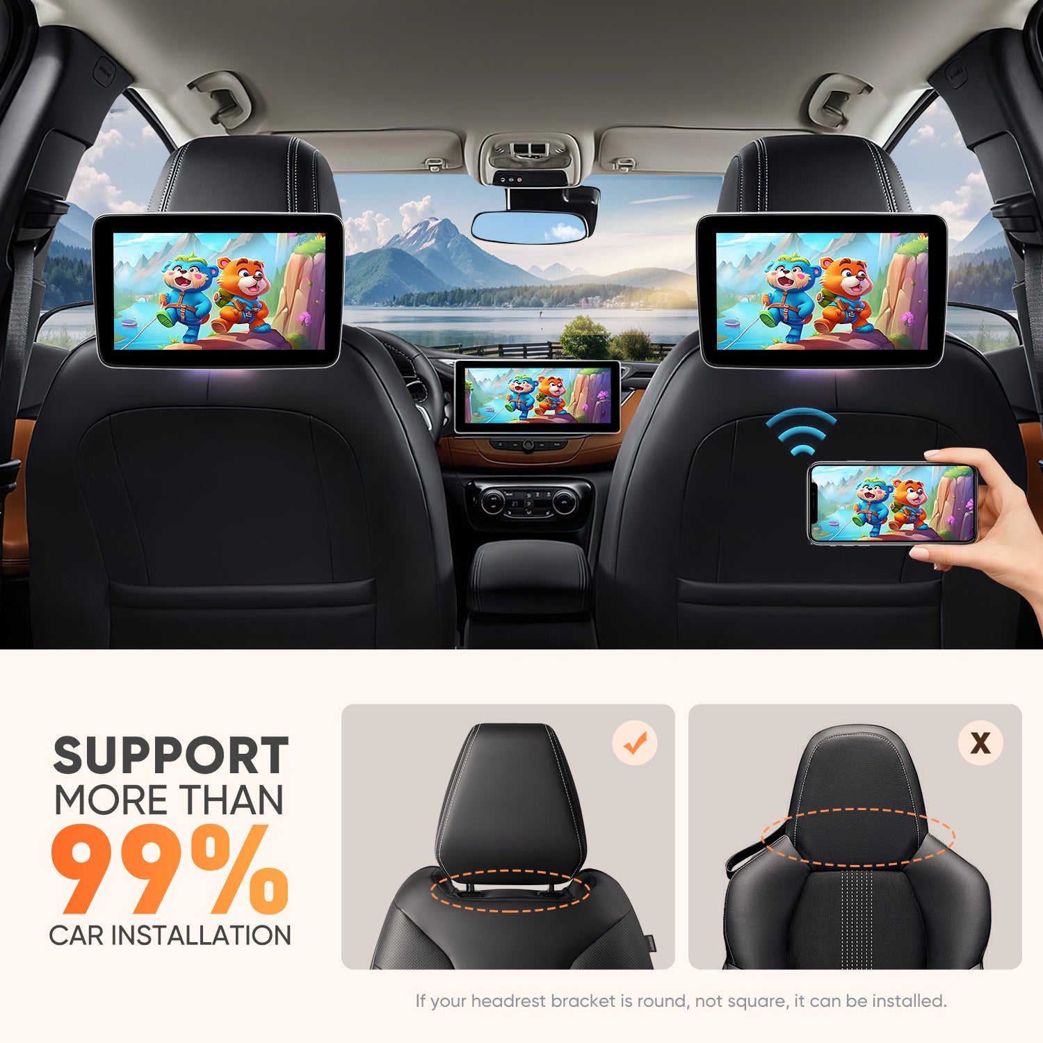 10.1inch Android Portable Car TV Headrest Monitor Tablet