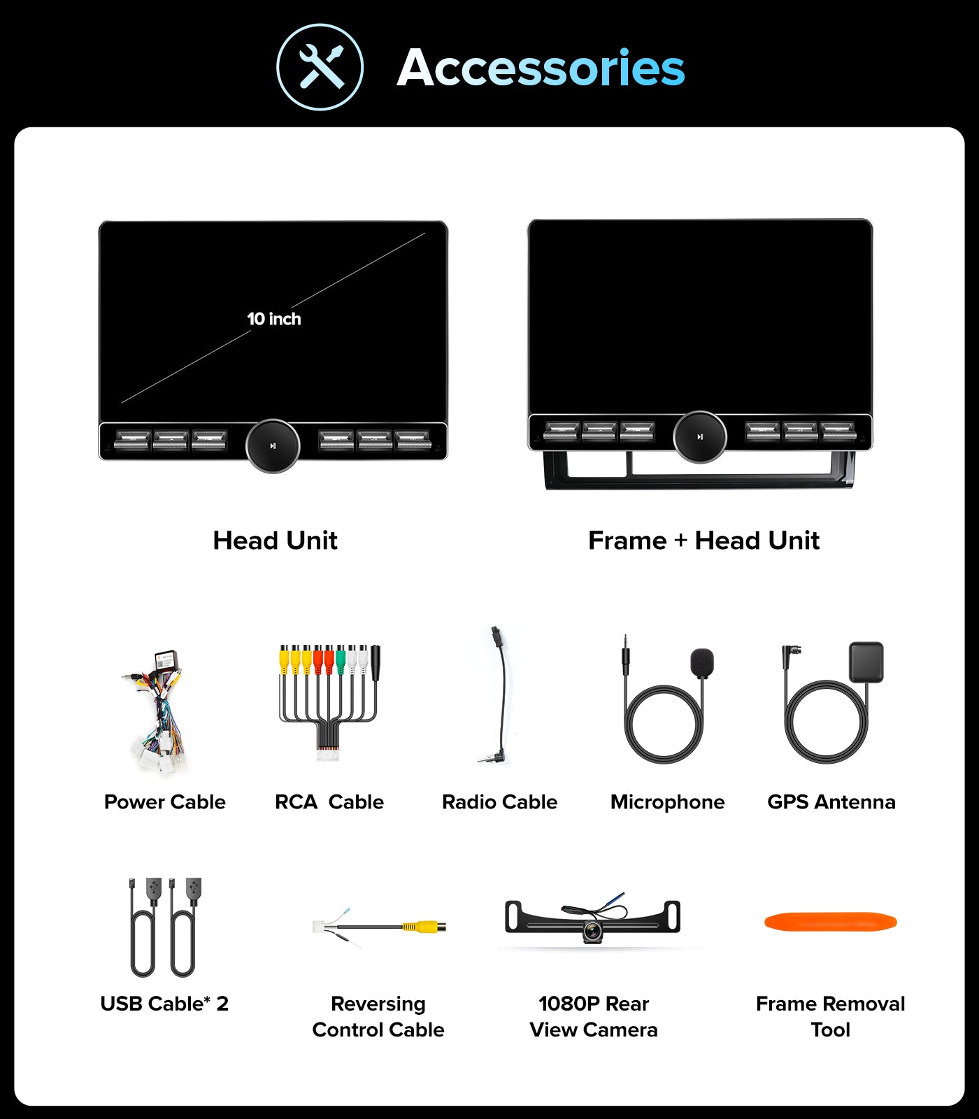 for Toyota Tacoma Car Radio 2005-2015 |Wireless CarPlay Android Auto| Single Knob Keybutton QLED Touch Screen Stereo Upgrade | Android 13.0| AM/FM |Steering Wheel Control