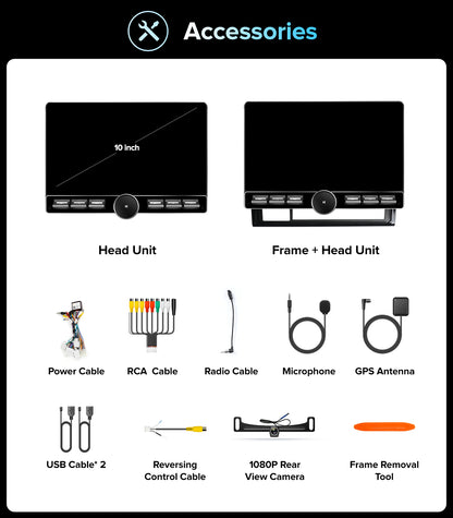 for Toyota Tacoma Car Radio 2005-2015 |Wireless CarPlay Android Auto| Single Knob Keybutton QLED Touch Screen Stereo Upgrade | Android 13.0| AM/FM |Steering Wheel Control