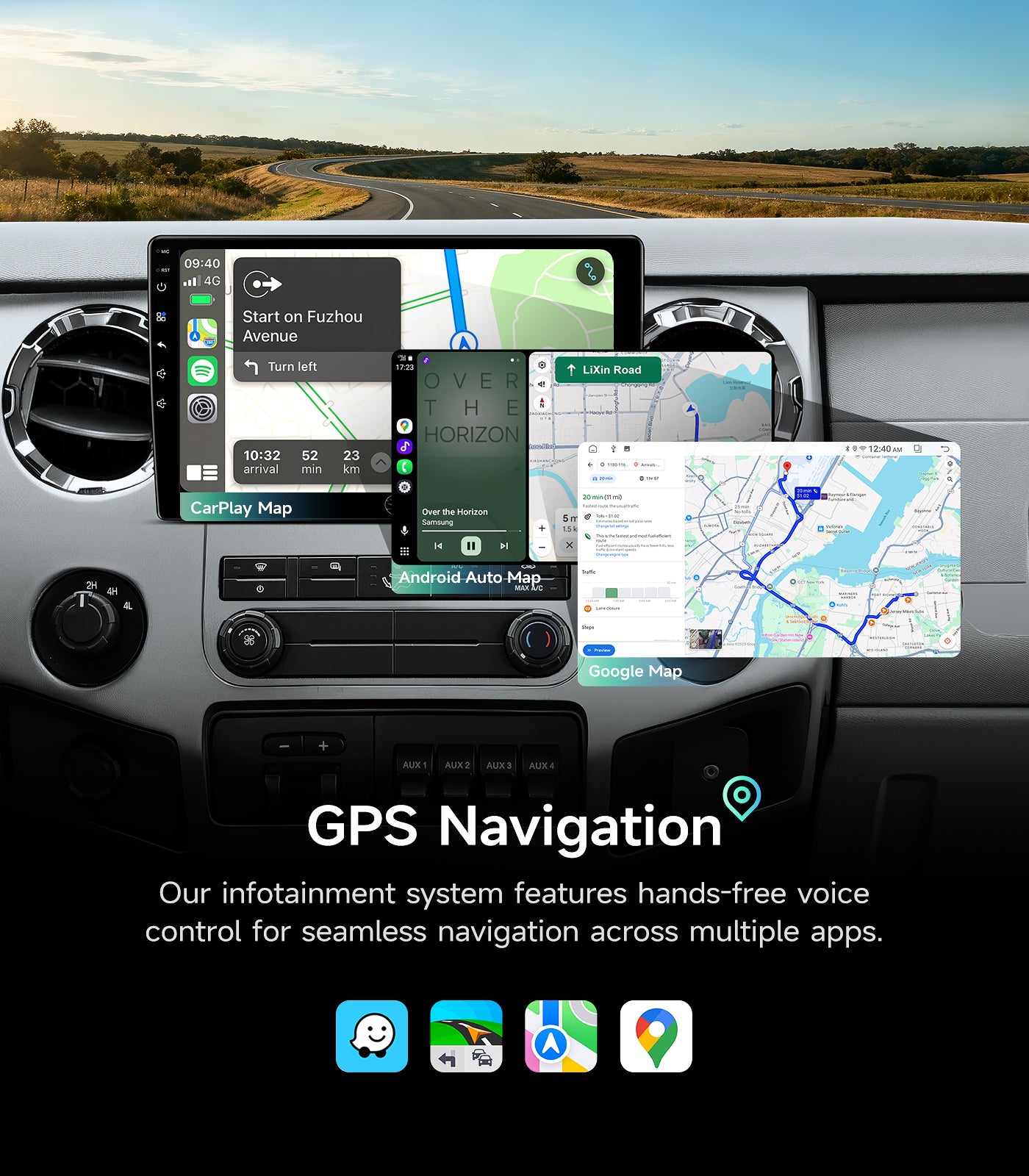 Car Radio Stereo Upgrade for Ford F150(2004-2008) F250/F350/450/550(2008-2016) E150/250/350cargo/ECONOLINE Van(2009-2016) FOCUSFUSION(2005-2007) with Android13/5G WiFi/Wireless CarPlay/Android Auto