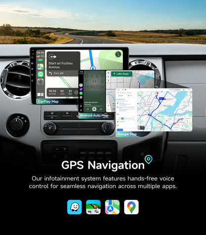 Car Radio Stereo Upgrade for Ford F150(2004-2008) F250/F350/450/550(2008-2016) E150/250/350cargo/ECONOLINE Van(2009-2016) FOCUSFUSION(2005-2007) with Android13/5G WiFi/Wireless CarPlay/Android Auto