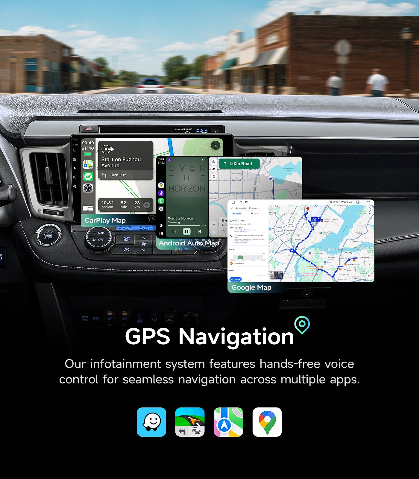 10.2" Car Radio Stereo for Toyota RAV4 2013-2018 - Wireless CarPlay & Android Auto | IPS HD 5G WiFi Touchscreen | GPS Navigation | Bluetooth FM with SWC | HD Backup Camera