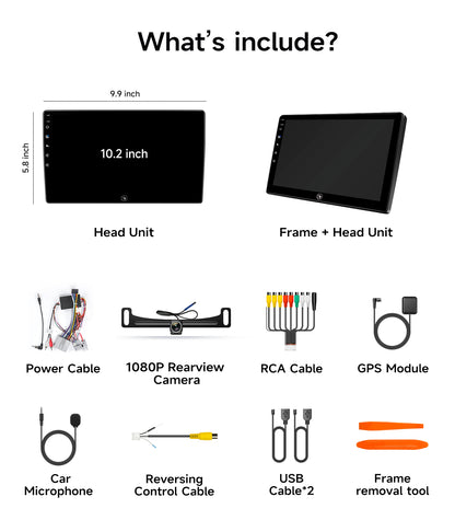 Car Radio Stereo Upgrade for Ford F150(2004-2008) F250/F350/450/550(2008-2016) E150/250/350cargo/ECONOLINE Van(2009-2016) FOCUSFUSION(2005-2007) with Android13/5G WiFi/Wireless CarPlay/Android Auto