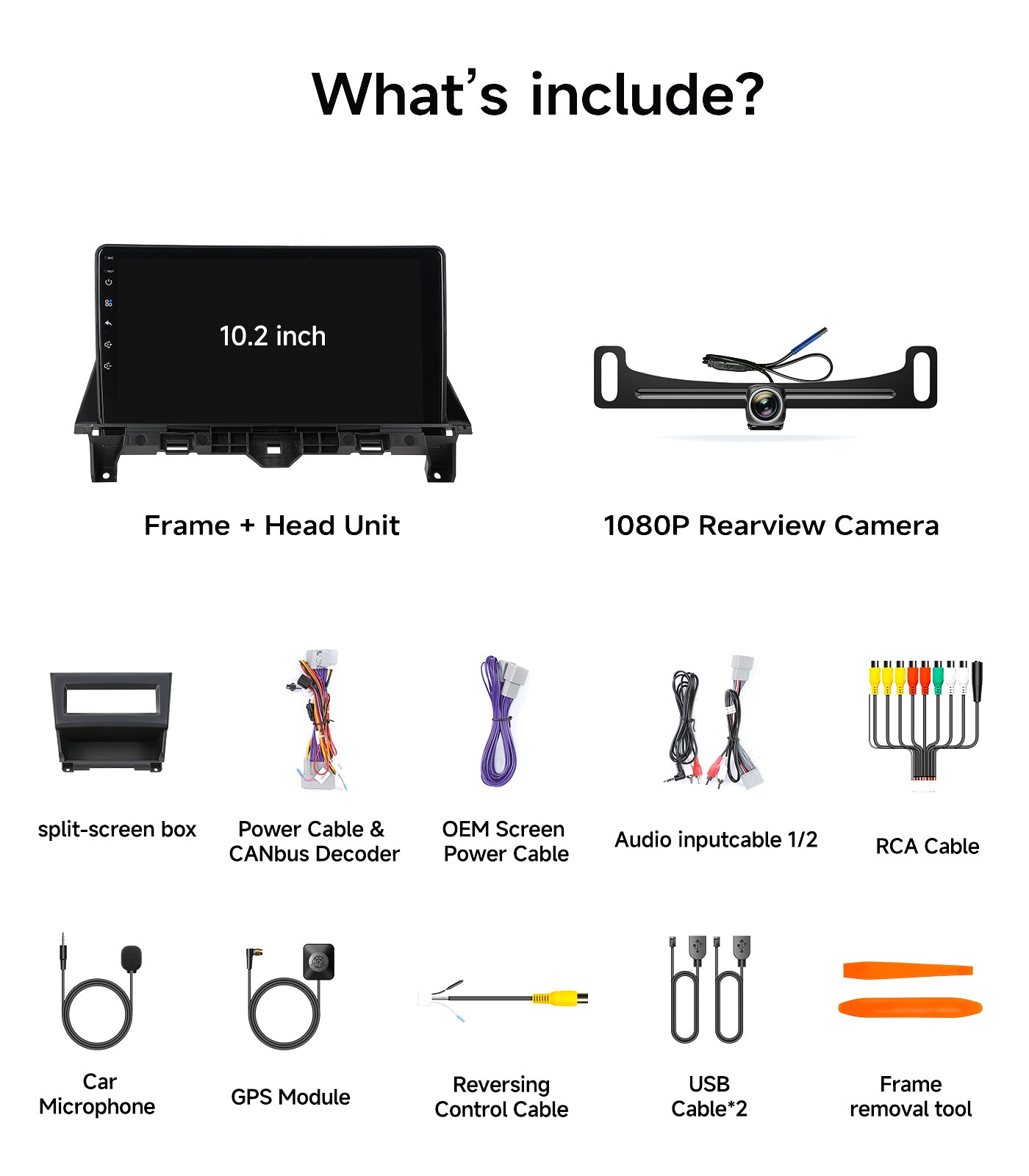 5G WiFi Car Stereo for Honda Accord 2008 2009 2010 2011 2012 2013 10.2 Inch IPS HD Touch Screen Car Radio Wireless CarPlay Android Auto, GPS FM/SWC Bluetooth 1080P Backup Camera