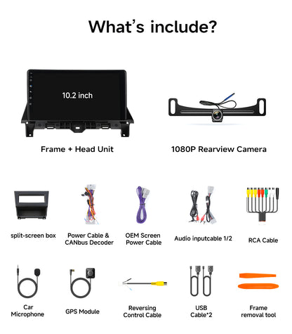 5G WiFi Car Stereo for Honda Accord 2008 2009 2010 2011 2012 2013 10.2 Inch IPS HD Touch Screen Car Radio Wireless CarPlay Android Auto, GPS FM/SWC Bluetooth 1080P Backup Camera