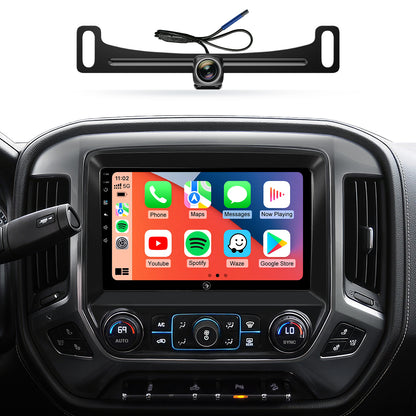 10.2" Car Stereo Radio for Chevy Silverado & GMC Sierra 2014-2018 - Wireless CarPlay & Android Auto, 5G WiFi GPS Navigation, Bluetooth FM/SWC, 1080P Backup Camera, Responsive Touchscreen