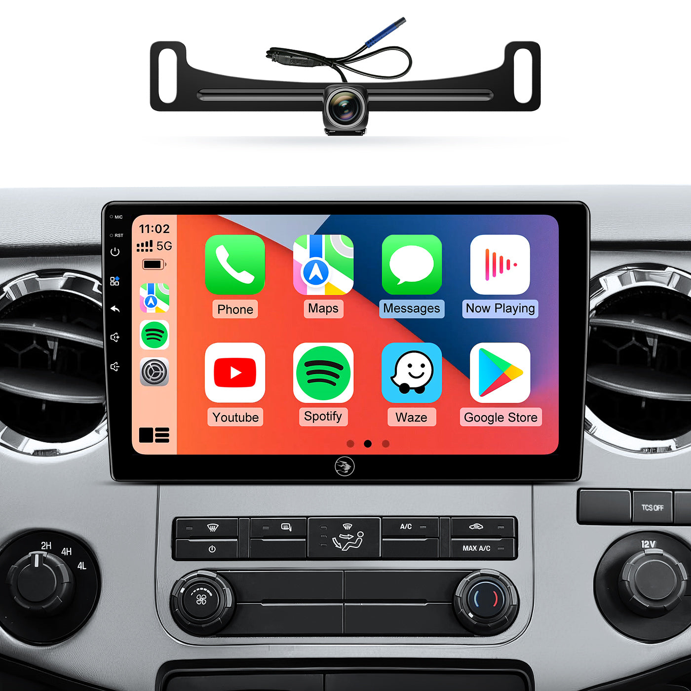 Car Radio Stereo Upgrade for Ford F150(2004-2008) F250/F350/450/550(2008-2016) E150/250/350cargo/ECONOLINE Van(2009-2016) FOCUSFUSION(2005-2007) with Android13/5G WiFi/Wireless CarPlay/Android Auto