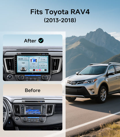 10.2" Car Radio Stereo for Toyota RAV4 2013-2018 - Wireless CarPlay & Android Auto | IPS HD 5G WiFi Touchscreen | GPS Navigation | Bluetooth FM with SWC | HD Backup Camera