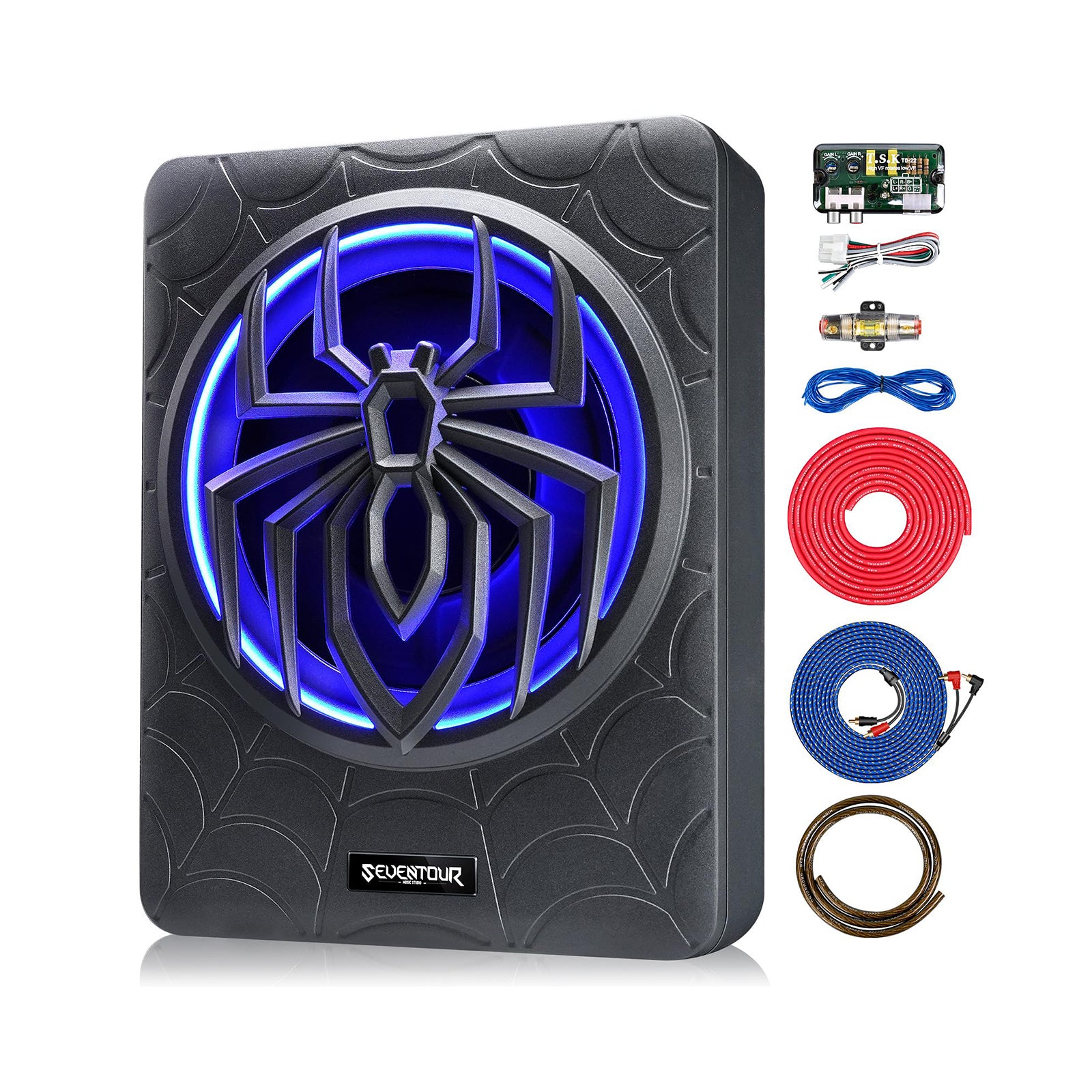 10" 1000W Slim Under Seat Powered Car Subwoofer