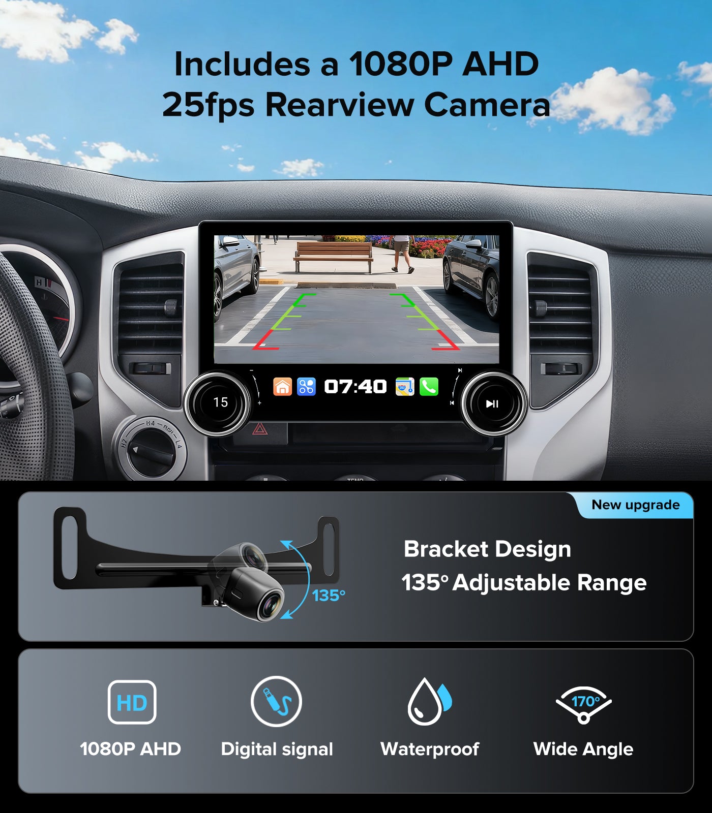 11.5" Dual Knobs for Toyota Tacoma Car Radio 2005-2015 |Wireless CarPlay Android Auto| QLED Touch Screen| Android 13.0| AM/FM |Steering Wheel Control