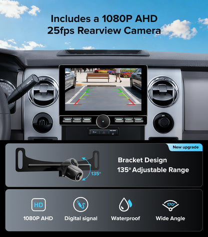 for Ford F150 Car Radio 2009-2014 |Wireless CarPlay Android Auto| Single Knob Keybutton QLED Touch Screen Stereo Upgrade | Android 13.0| AM/FM |Steering Wheel Control