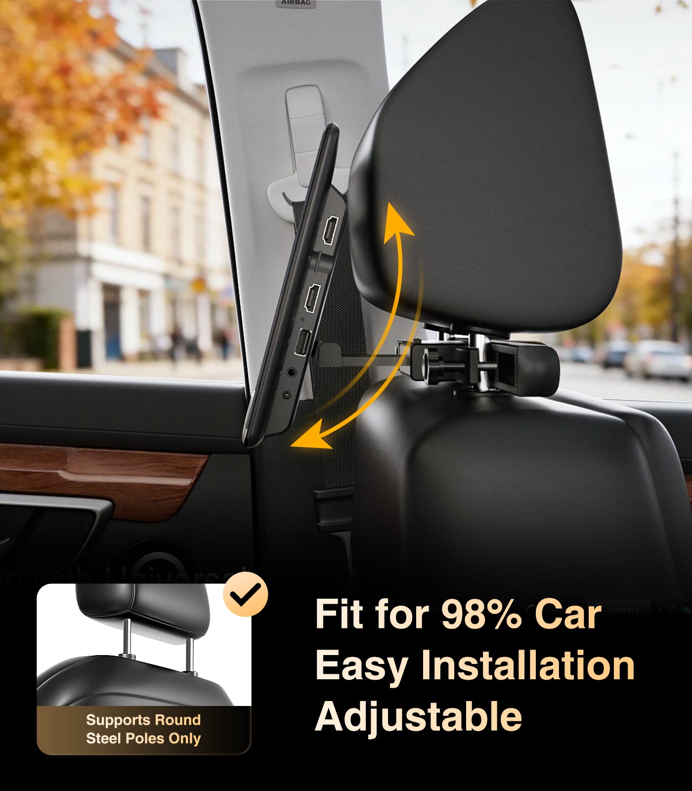 10.8" Android13 Car Headrest Monitor for Back Seat