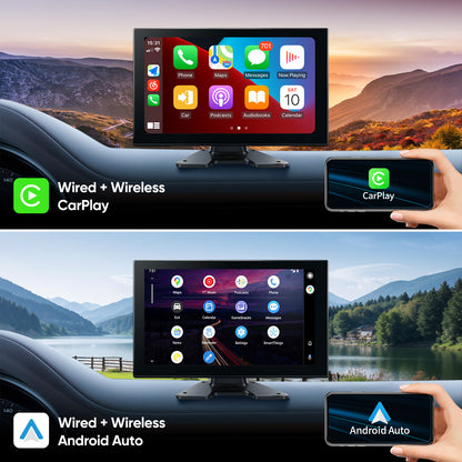 4 Channel 1080p Backup Camera Dash Cam for RV/Truck/Trailer/Van/SUV/Cars,10.2 Inch Touch Screen Quad Split Parking Monitor with DVR Recording/Playback/Bluetooth/FM Radio/Music/Video Player