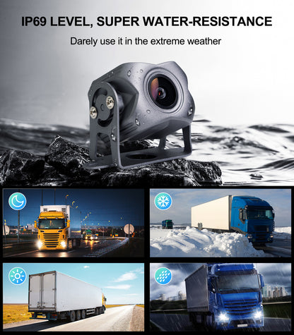 5-Channel 1080P Backup Camera Dash Cam with 10.2'' Monitor,DVR Recording Back Up Camera for RV/Truck/Van/Trailer/SUV Cars, Android.11 Car Raido with Wireless CarPlay/Android Auto/BT/FM/WiFi