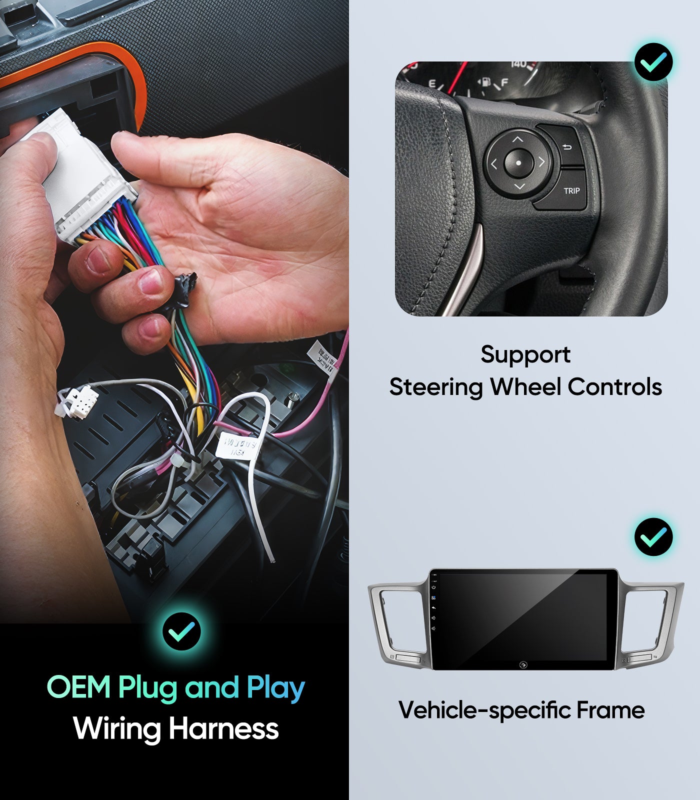 10.2" Car Radio Stereo for Toyota RAV4 2013-2018 - Wireless CarPlay & Android Auto | IPS HD 5G WiFi Touchscreen | GPS Navigation | Bluetooth FM with SWC | HD Backup Camera