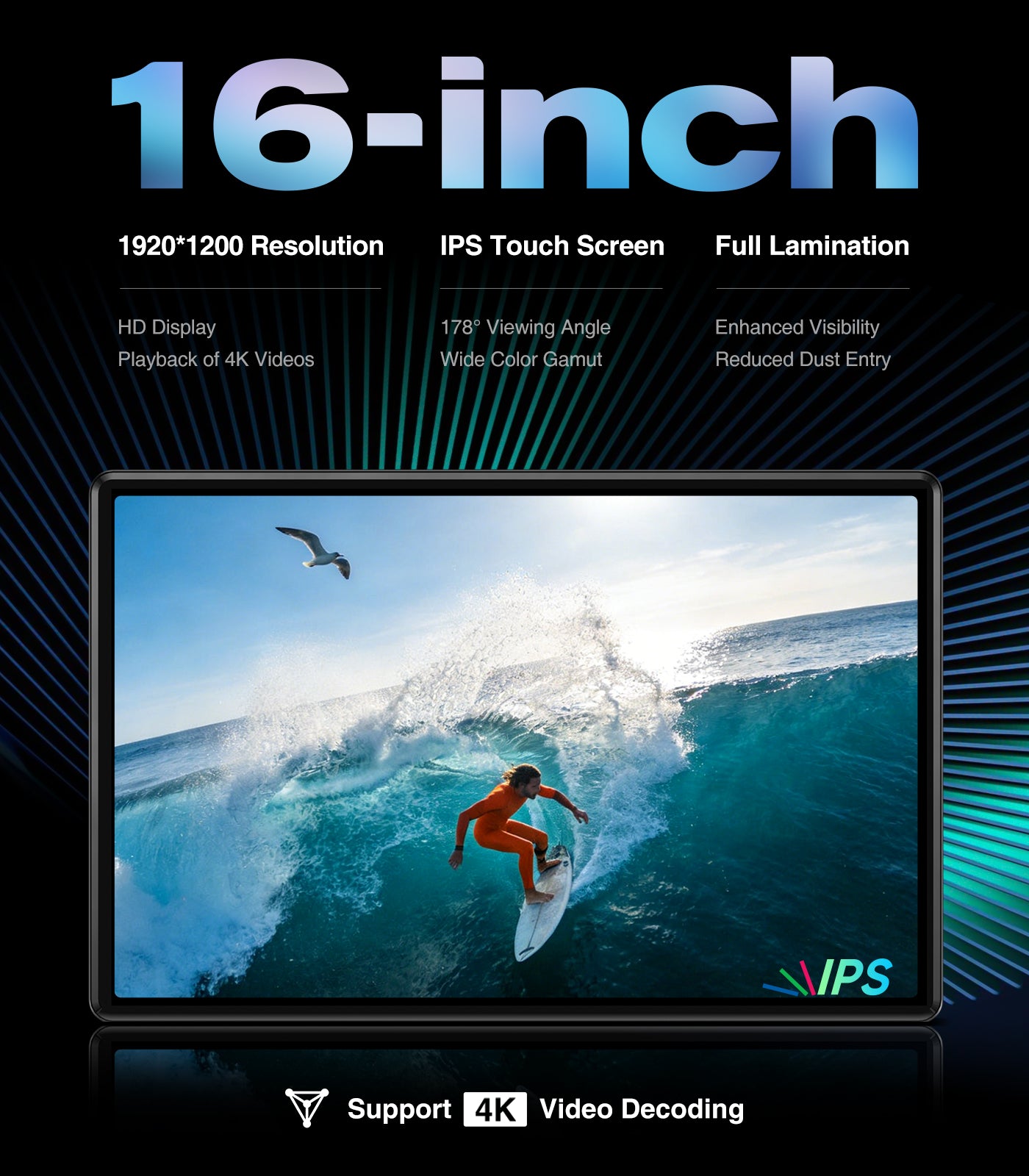 16" Android13 Car Headrest Monitor for Back Seat