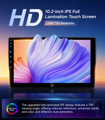 10.2inch Car Stereo Radio for Dodge Ram Pickup 1500 2500 3500 2013 2014 2015 2016 2017 2018 with Wireless carplay/Android auto/Touchscreen/Android13/GPS Navigation/HD Backup Camera