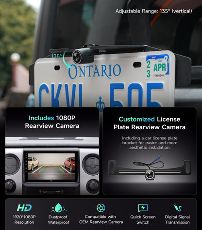 9 Inch Android Car Radio Stereo for Ford F150 2009-2012 - Wireless CarPlay & Android Auto, 5G WiFi GPS Navigation, Bluetooth Touchscreen with Backup Camera