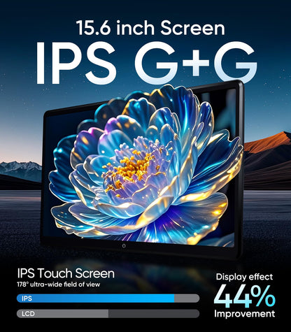 15.6 inch 4K Android.13 Car TV Headrest Monitor for Cars Back seat Rear Entertainment System, Support Phone Wireless Mirror Link Touch Screen,with WiFi/Bluetooth/HDMI/USB/Video Player