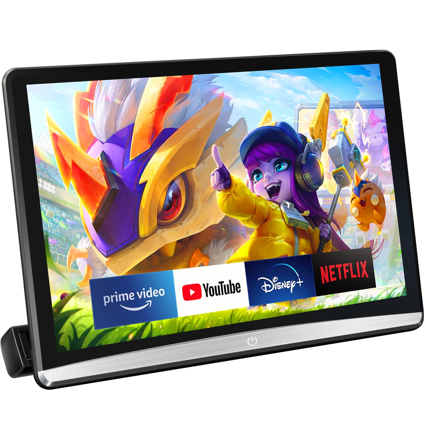 12.4" Android Universal 4K Car TV Headrest Monitor Tablet for Back seat, Support Phone Wireless Connection Mirror Link Touch Screen,with WiFi/Bluetooth/HDMI/USB/AV in/SD/Airplay Video Player