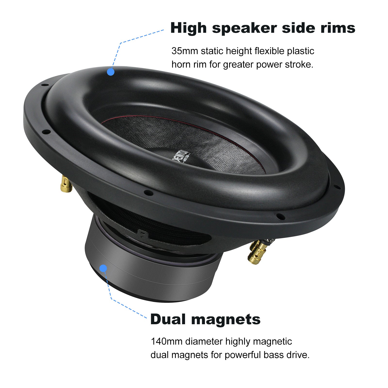 12 inch 1400 Watt Max Power Car Audio Dual 4 Ohm Car Subwoofer