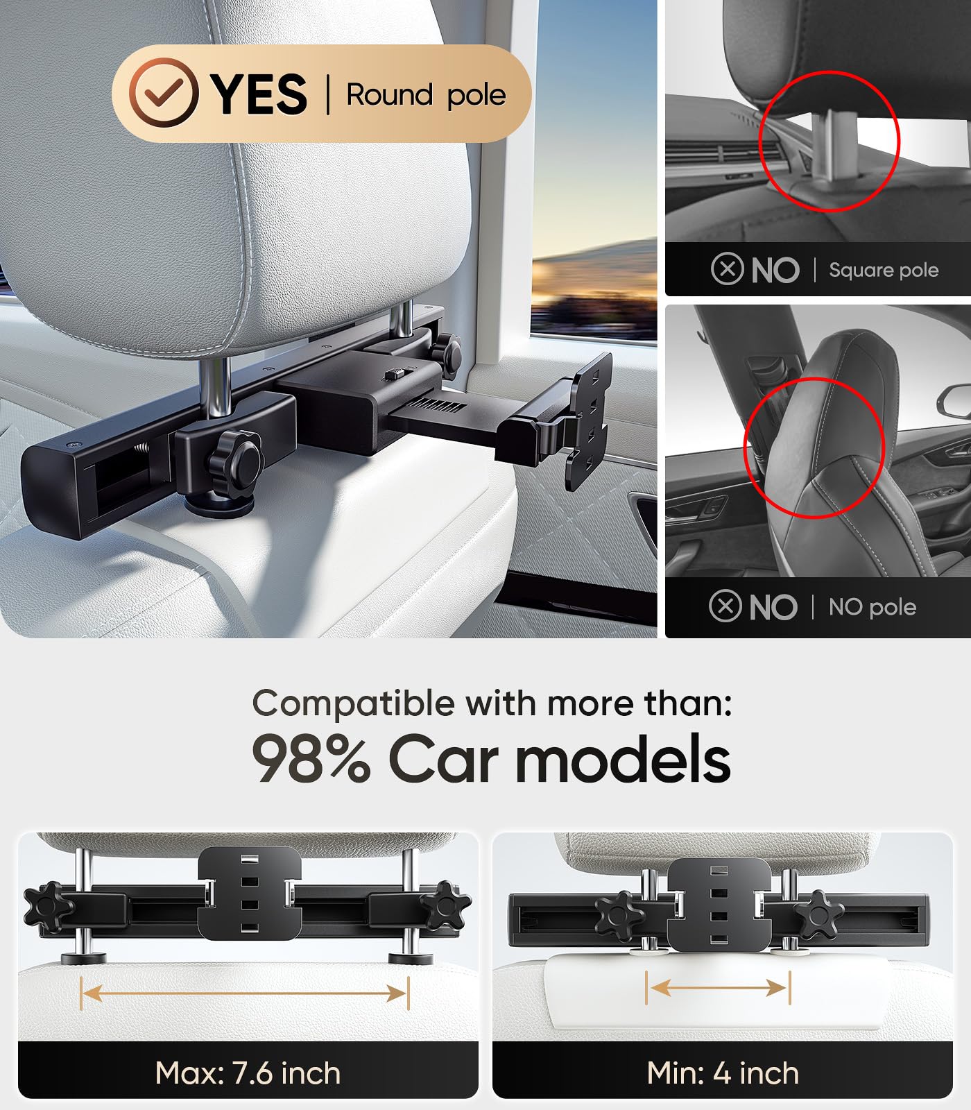 14" Android13 Car Headrest Monitor for Back Seat