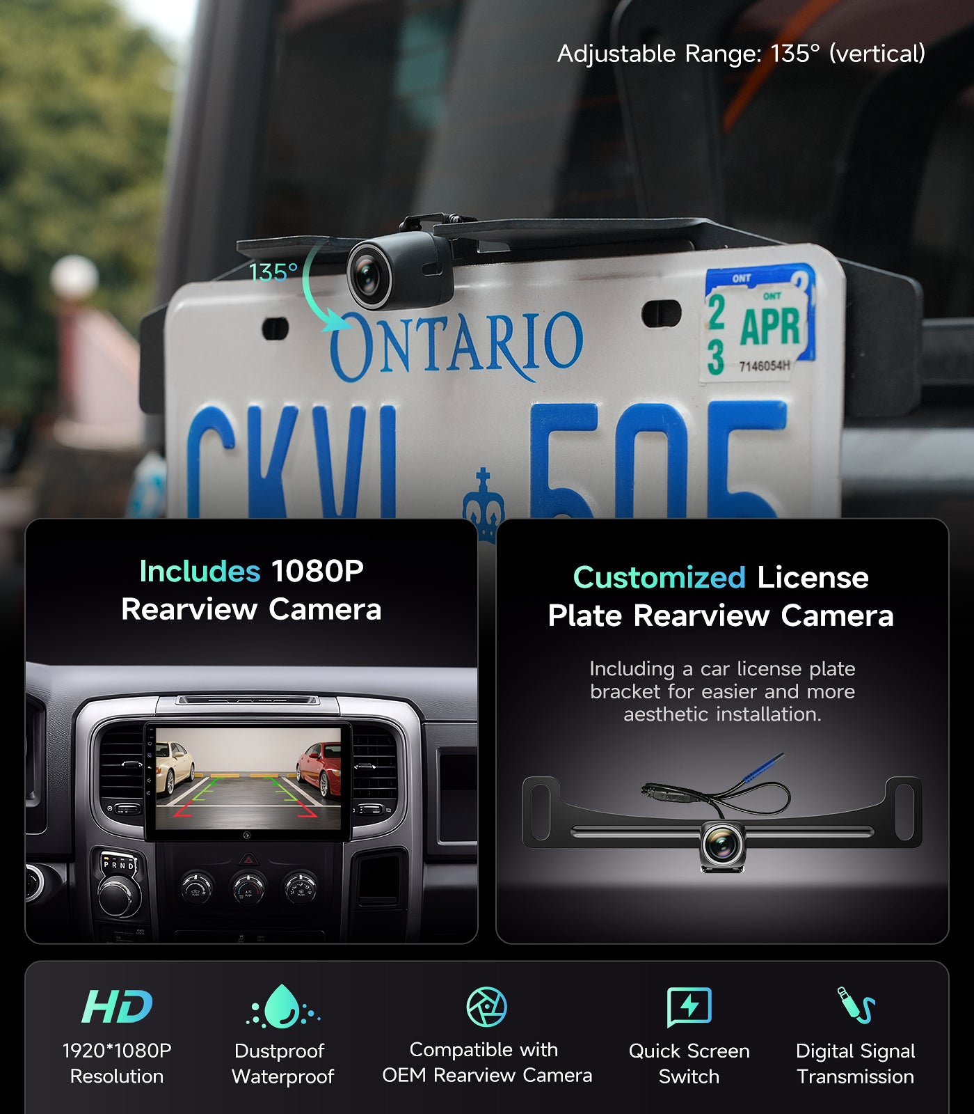 10.2inch Car Stereo Radio for Dodge Ram Pickup 1500 2500 3500 2013 2014 2015 2016 2017 2018 with Wireless carplay/Android auto/Touchscreen/Android13/GPS Navigation/HD Backup Camera