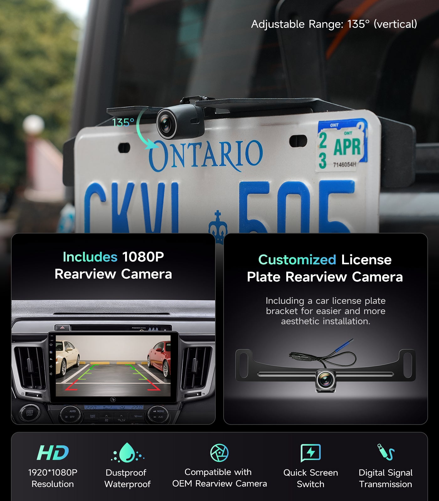 10.2" Car Radio Stereo for Toyota RAV4 2013-2018 - Wireless CarPlay & Android Auto | IPS HD 5G WiFi Touchscreen | GPS Navigation | Bluetooth FM with SWC | HD Backup Camera