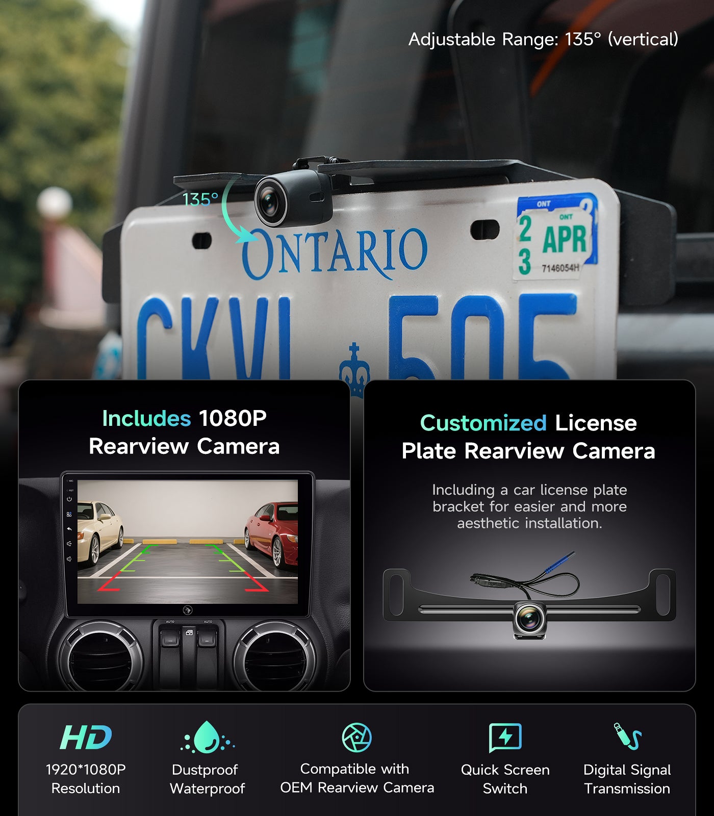 Car Radio for Jeep Wrangler JK Compass Grand Cherokee Dodge Ram Upgrade Stereo Wireless CarPlay Android Auto Touch Screen/Android13/Bluetooth/GPS Navigation/HD Backup Camera