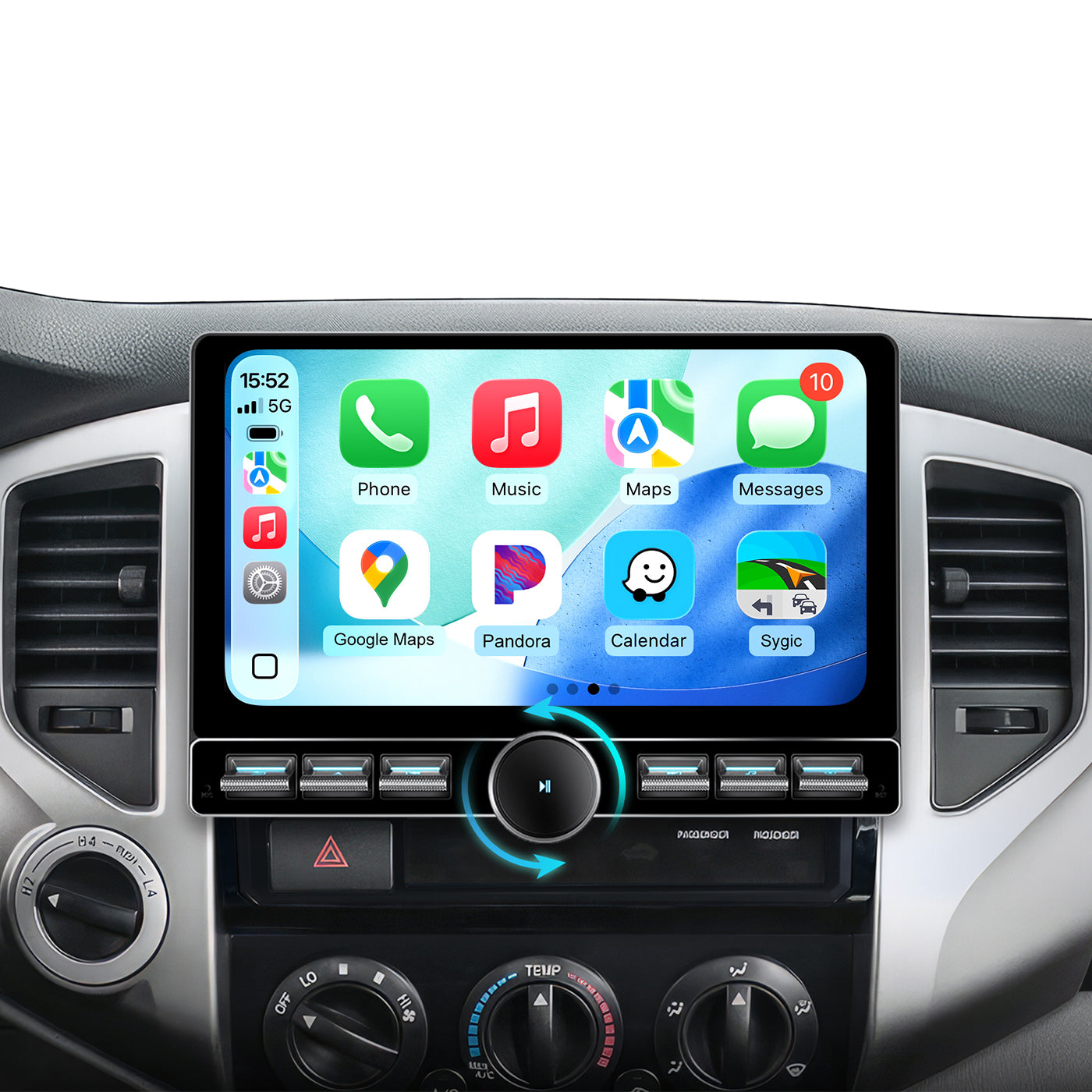 10" Single Knob keybutton Car Stereo for Toyota Tacoma Car Radio 2005-2015