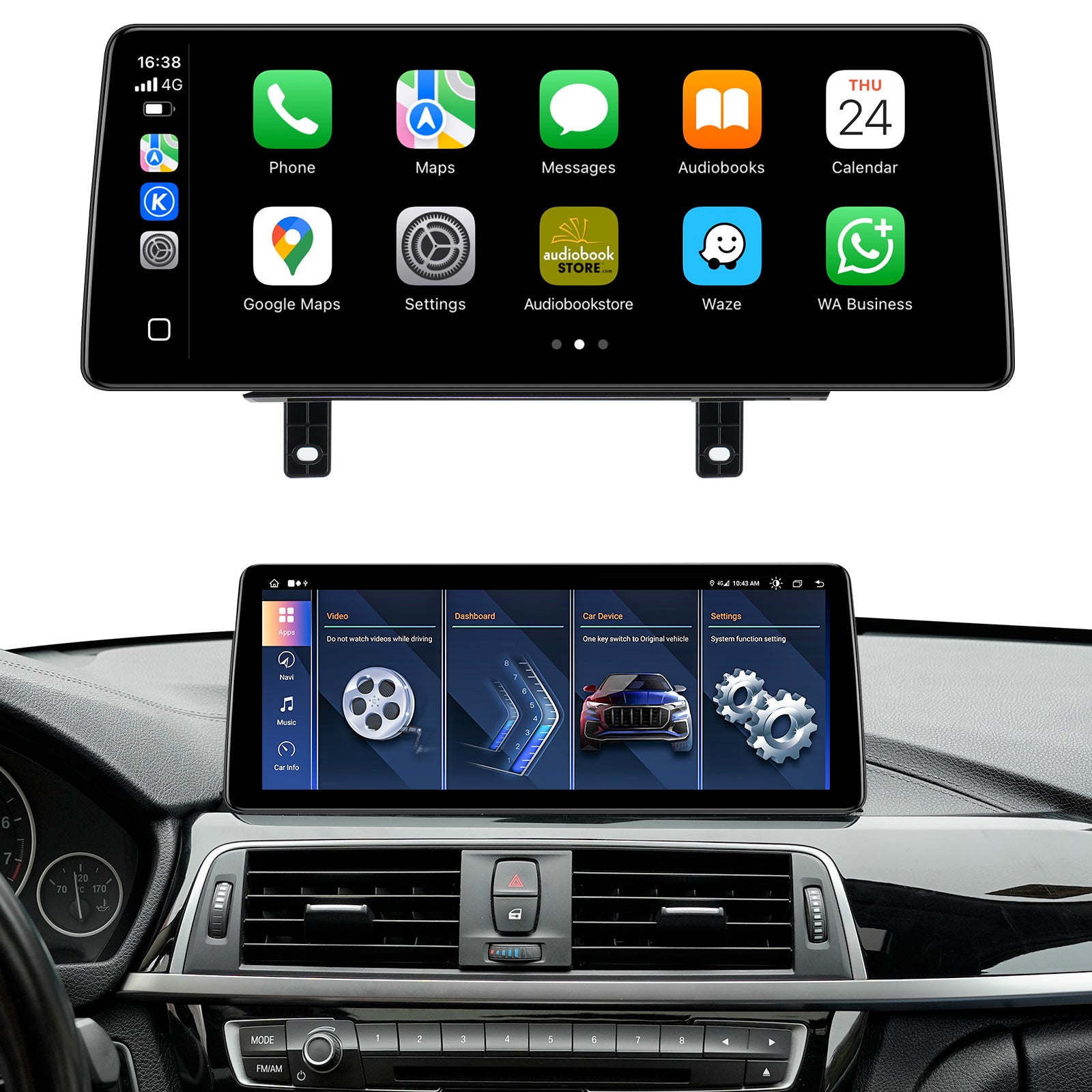 12.3" Android Car Stereo for BMW Carplay Screen 3/4 Series NBT System 2013-2016